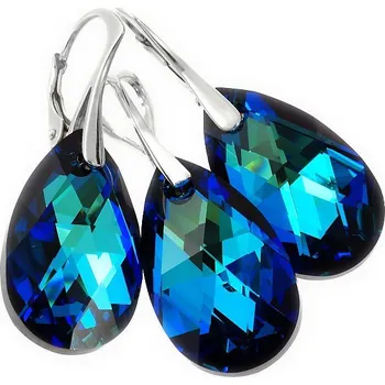 Souprava šperků Stříbrná souprava Pear Bermuda Blue (Dámská stříbrná souprava šperků)