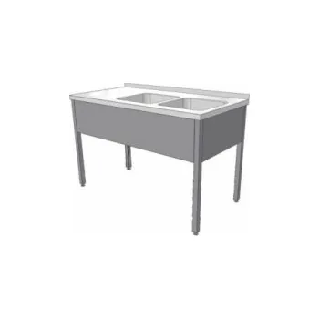 Digestoř Nerezový mycí stůl s lisovanými dřezy (šířka 700 mm), délka 1100 mm