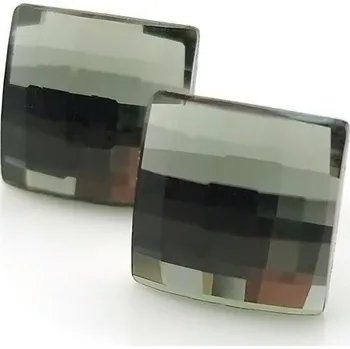 Náušnice ČTVEREČKY stříbrné náušnice Black Diamond (Dámské stříbrné náušnice)