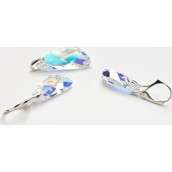 Souprava šperků WING stříbrná sada AB efekt (Dámská stříbrná souprava šperků)