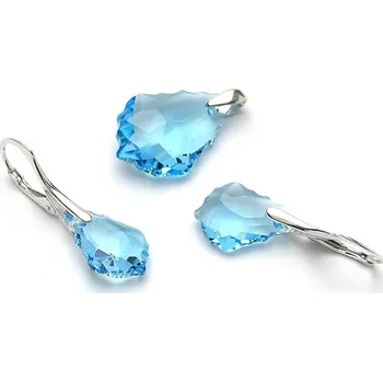 Souprava šperků Lafira stříbrná sada šperků Baroque Aqua 506 (souprava)