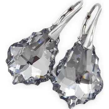 Náušnice Lafira stříbrné náušnice šedé Baroque 641