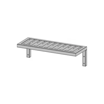 Digestoř Nerezová police nástěnná jednopatrová roštová (šířka 300 mm), délka 800 mm