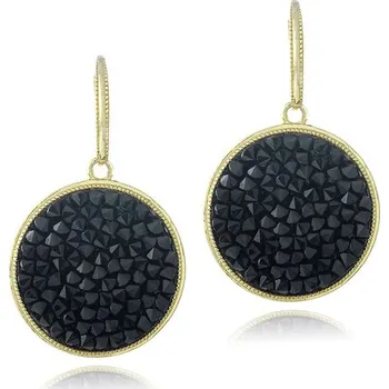 Náušnice ROCKS pozlacené náušnice Jet - 15 mm (MADE WITH SWAROVSKI® ELEMENTS - náušnice)