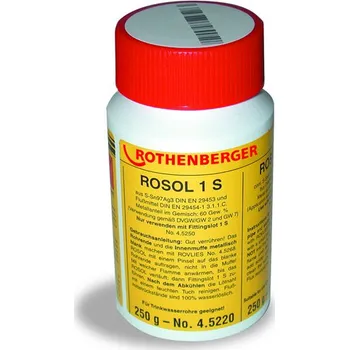Páječka Pájecí pasta ROSOL 1S, S-Sn97Ag3, 250g, Rothenberger (Letovací pasta se stříbrem pro měkké pájení měděných trubek)