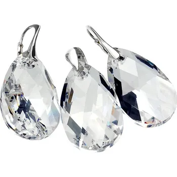 Souprava šperků Stříbrná souprava Pear Crystal (Dámská stříbrná souprava šperků)