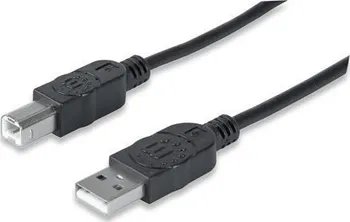 Datový kabel Manhattan USB 2.0 kabel A-B M/M 3m, černý