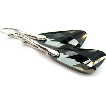 Náušnice Stříbrné náušnice Wing Silver Night (Dámské stříbrné náušnice)