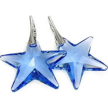 Náušnice Lafira stříbrné náušnice modré Hvězdy 552