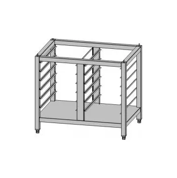 Digestoř Podstavec pod konvektomat s policí a dvěma řadami vsunů na GN (šířka 500 mm), délka 900 mm