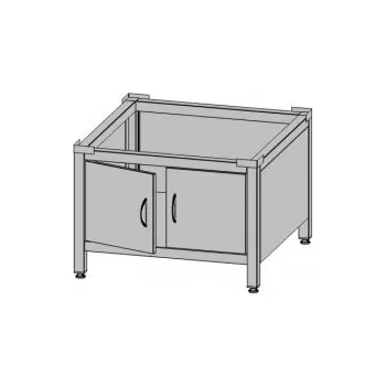 Digestoř Nerezový podstavec s policí uzavřený (šířka 700 mm), délka 600 mm