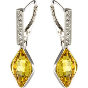 Náušnice LEMON stříbrné náušnice Light Topaz (Dámské stříbrné náušnice)