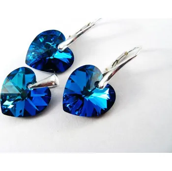 Souprava šperků Lafira stříbrná sada šperků srdce Blue 261