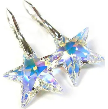 Náušnice Lafira stříbrné náušnice žluté Star 550