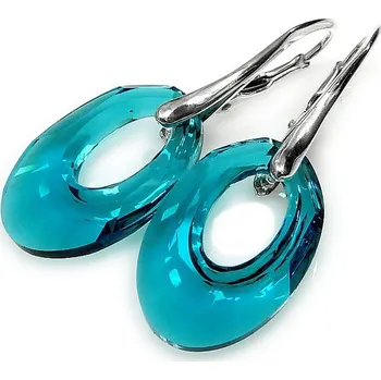 Náušnice Lafira stříbrné náušnice modré Helios 546