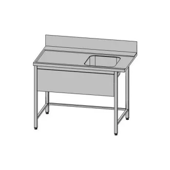 Digestoř Nerezový vstupní stůl k myčce (šířka 800 mm), délka 1200 mm