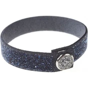 Náramek Šedý třpytivý náramek Bermuda Blue (MADE WITH SWAROVSKI® ELEMENTS - třpytivý náramek)