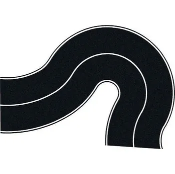 Modelová železnice NOCH 60707 H0 Karton - silnice asfaltová 66mm oblouková 180° 2ks NO60707