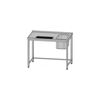 Digestoř Nerezový výčepní stůl s dřezem a odkapem (šířka 700 mm), rozměry délka 900 mm
