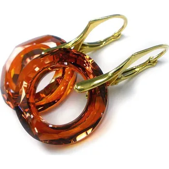 Náušnice Lafira pozlacené náušnice Cosmic Red 648