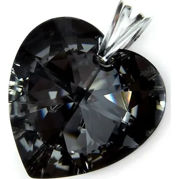 Náhrdelník Stříbrný přívěsek Srdce Silver Night (Dámský stříbrný přívěsek)