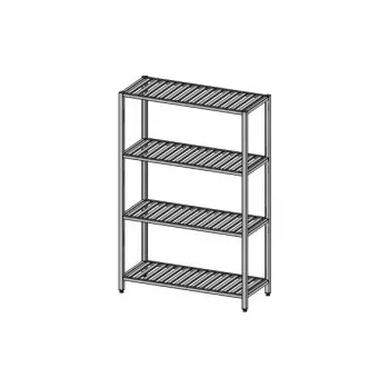 Digestoř Nerezový regál s roštovými policemi, zvýšená nosnost (šířka 600 mm), délka 500 mm