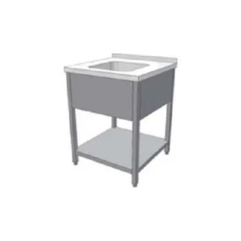 Digestoř Nerezový mycí stůl s lisovaným dřezem a policí (šířka 700 mm), délka 500 mm