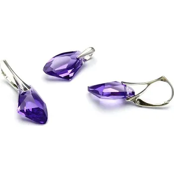 Souprava šperků GALACTIC stříbrná sada Tanzanite (Dámská stříbrná souprava šperků)