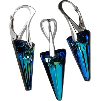 Souprava šperků Stříbrná souprava Spike Bermuda Blue (Dámská stříbrná souprava šperků)