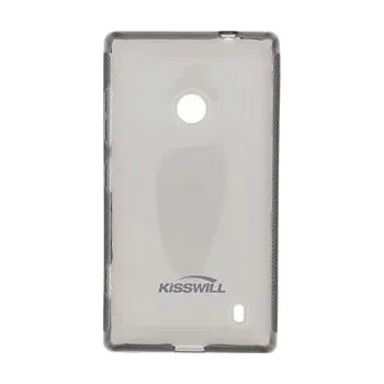 Pouzdro na mobilní telefon Kisswill TPU černé průhledné silikonové pouzdro pro Nokia Lumia 520