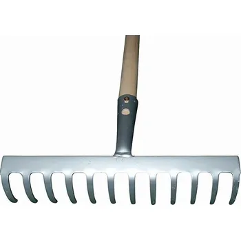 Hrábě Kovové hrábě 12-ti zubé - s násadou