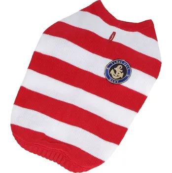 Obleček pro psa Svetr pro psy námořnický - červená - AKCE SLEVA 50% velikost S
