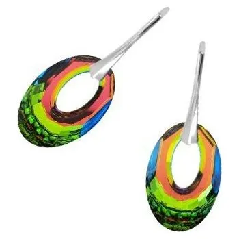 Náušnice Lafira stříbrné náušnice zelené Helios 582