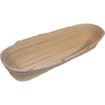 chlebník Pekařská ošatka na kynutí chleba 2 Kg, oválná, 43x15 cm, Pedig 70474 (Chlebová ošatka vhodná pro kynutí těsta pro pravý domácí bochník váhy 2 Kg)