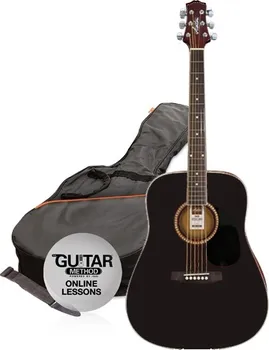 Akustická kytara Akustická kytara paket Ashton D25 BK Pack 2014