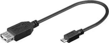 Datový kabel PremCord USB kab redukceA/fem-MicroUSB/male20cmOTG