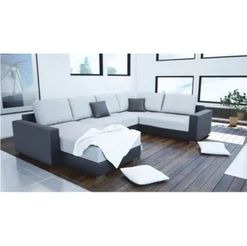 Tempo Kondela Stilo černá / šedá Sedací souprava Tempo Kondela Stilo černá / šedá