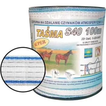 Ohradník Páska pro elektrický ohradník S40, 40mm, 100m, modro-bílá