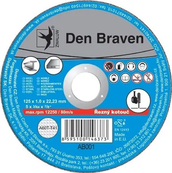 Den Braven řezný kotouč, A60T-125x1.0x22.23-T41