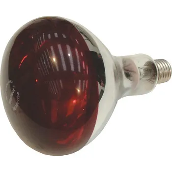 Topná infražárovka červená InterHeat 175W pro kuřata, drůbež, selata, prasata