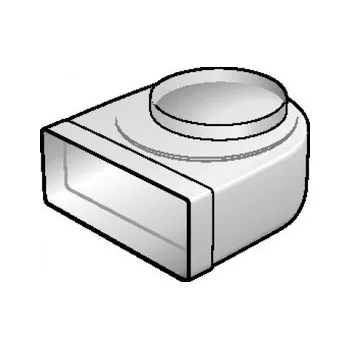 Příslušenství pro digestoř Best Přechodové koleno 150/220x90 mm Best 641WH