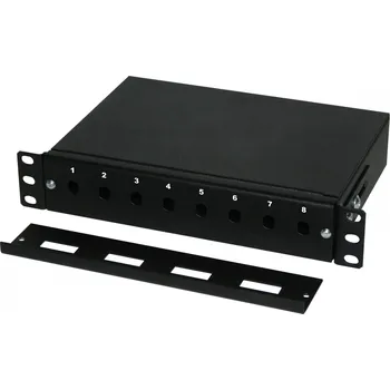 Racková skříň ORMS-01-H Optická vana, 1U, 10", SOHO, bez čela, hloubka 160mm, černá