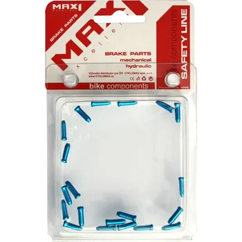 Lanko pro jízdní kolo Max1 Koncovka Alu modrá balení 20 ks