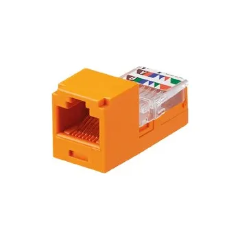 Patch panel CJ588ORY Modul MINI-JACK UTP, RJ45, kat. 5E, oranžový