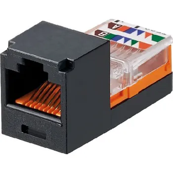 Patch panel CJ588BLY Modul MINI-JACK UTP, RJ45, kat. 5E, černý