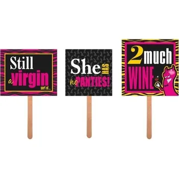 Party dekorace Partydeco Kartičky s hláškami III 3 ks