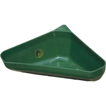 krmítko pro hospodářská zvířata Krmný žlab do boxu pro koně, rohový, 21l