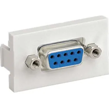 Patch panel CHD9CIWY 1/3 modul se spojkou DE-9 F/F, šedobílý