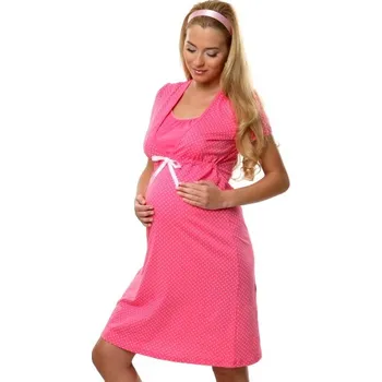 Italian Fashion Těhotenská noční košile Alena růžová, M
