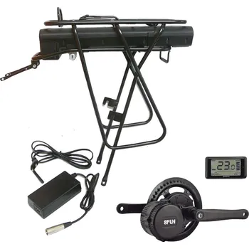 sada pohonu pro kolo Kit 8FUN 250W středový + 11,6 Ah aku s nabíječkou a nosičem